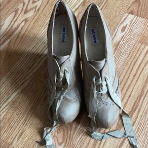 Tan Maryjane booties